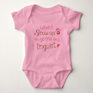 Säuglings-Baby-T - Shirt des Linguist-(Zukunft)