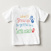 Säuglings-Baby-T - Shirt des Tennis-Zug-(Zukunft) (Vorderseite)