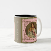 SÄUGLINGS-JESUS-THRONSCEPTER AVE MARIA ZWEIFARBIGE TASSE (VorderseiteRechts)