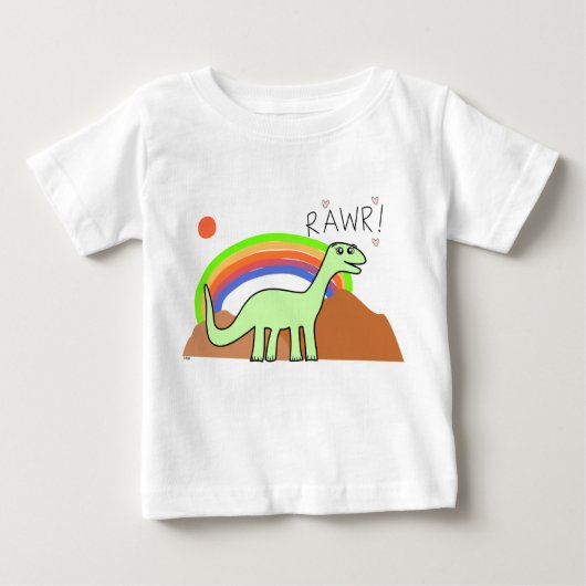 Säuglings-Regenbogen Rawr Shirts (Vorderseite)