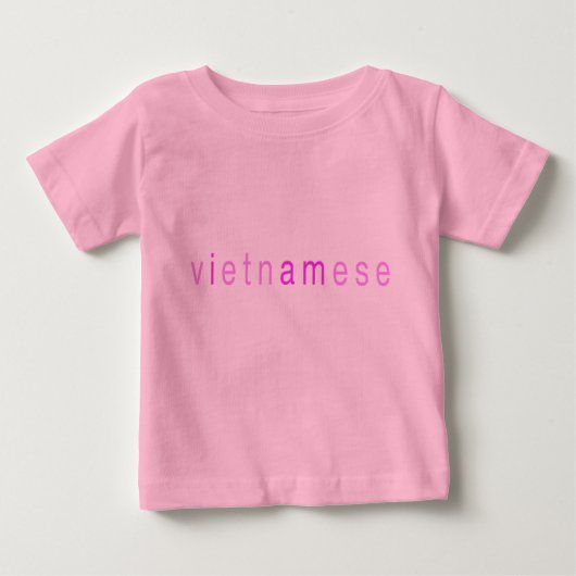 SÄUGLINGS-ROSA T - SHIRT-VIETNAMESE BABY T-SHIRT (Vorderseite)