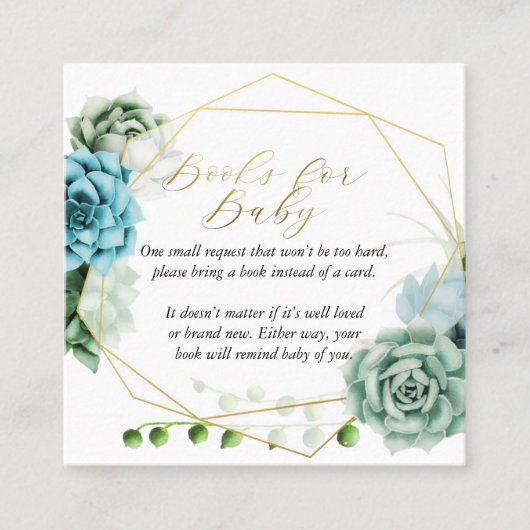 Säuglingsbücher für Babykarten Quadratische Visitenkarte (Vorderseite)