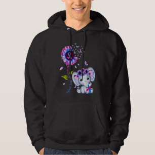 Säuglingsverlust-Bewusstsein Rosa Und Blau Hippie  Hoodie