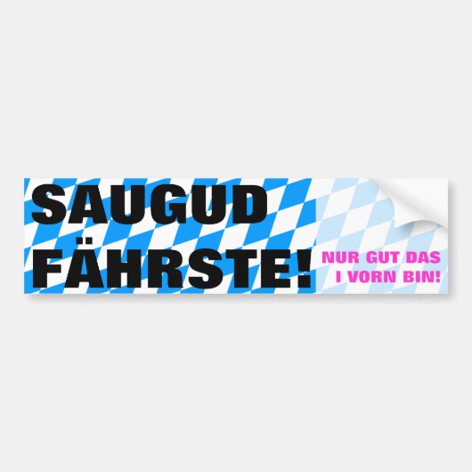 Saugud Scherpink Autoaufkleber (Vorne)