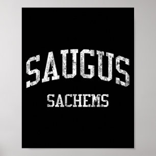Saugus High School Hs Saugus Ma Vintage Srts Poster