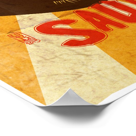 Sauin! Halloween Black Cat Poster (Ecke)