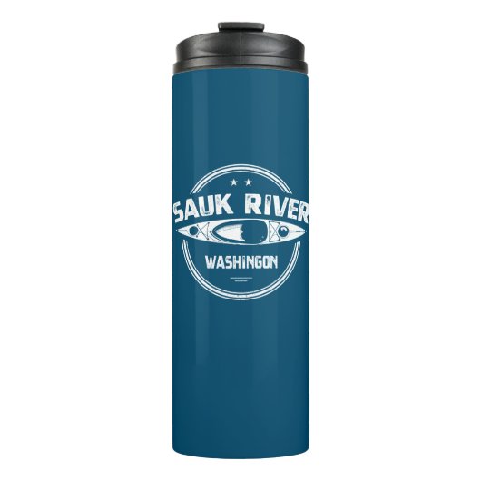 Sauk River Washington Kayaking Thermosbecher (Vorderseite)