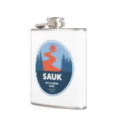 Sauk Wild und der Landschaftliche Fluss Washington Flachmann (Links)