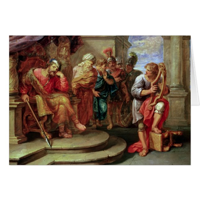Saul, der auf David spielt die Harfe hört (Vorderseite (Horizontal))