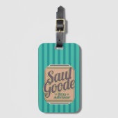 Saul Goode Zen Advisor Aqua Stripes BG Gepäckanhänger (Vorderseite Vertikal)