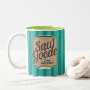 Saul Goode Zen Advisor Aqua Stripes BG Zweifarbige Tasse