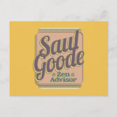 Saul Goode Zen Advisor Gold BG Postkarte (Vorderseite)