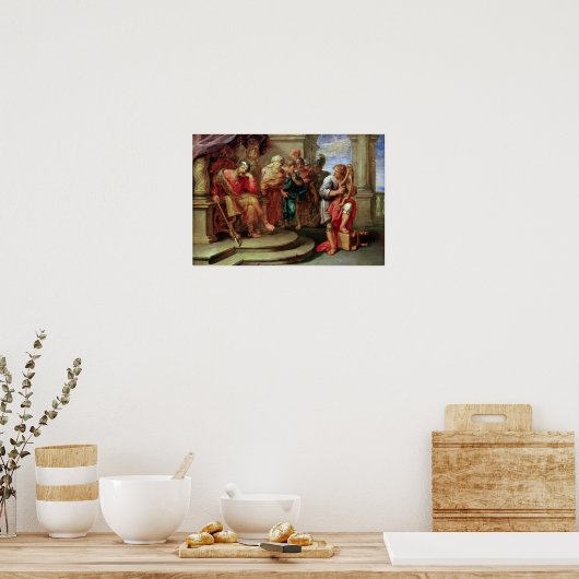 Saul hört David beim Harp zu Poster (Küche)