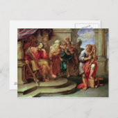 Saul hört David beim Harp zu Postkarte (Vorne/Hinten)