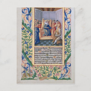 Saul hörte David beim Harfen zu Postkarte