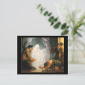 Saul und die Hexe von Endor, von Benjamin West Postkarte (Stehend Vorderseite)