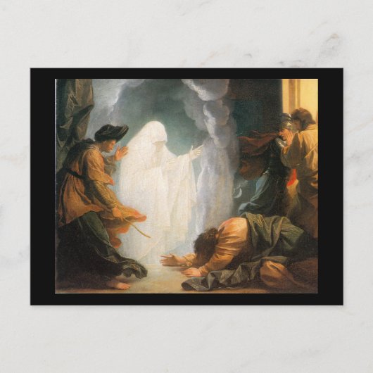 Saul und die Hexe von Endor, von Benjamin West Postkarte (Vorderseite)