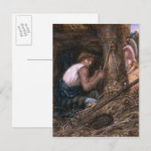 Saul versteckte sich unter den Stuff, 1866 Postkarte (Vorne/Hinten)