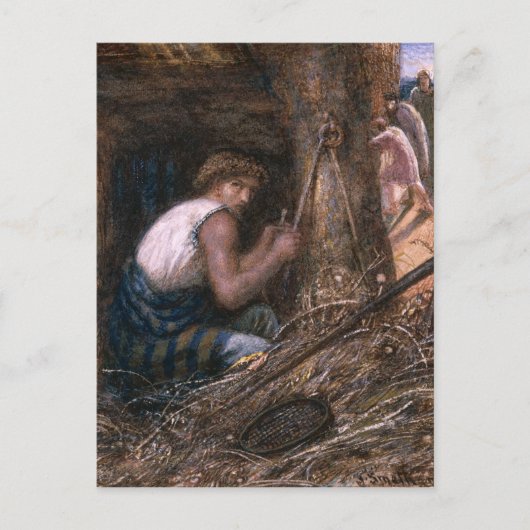 Saul versteckte sich unter den Stuff, 1866 Postkarte (Vorderseite)
