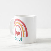 Saul Vintag Boho Rainbow Kaffeetasse (Vorderseite Links)