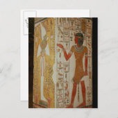 Säule, auf der Osiris und ein Priester dargestellt Postkarte (Vorne/Hinten)