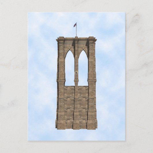 Säule der Brooklyn Bridge: 3D-Modell: Postkarte (Vorderseite)