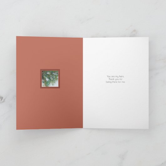 Säule der Stärke Sie sind mein Held danke Ihnen Karte (Innenseite)