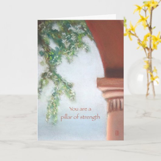 Säule der Stärke Sie sind mein Held danke Ihnen Karte (Gelbe Blume)