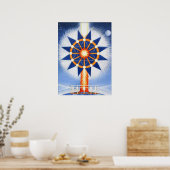 Säule des Feuers und des geistigen Willens Poster (Küche)