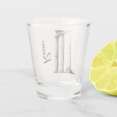 Säulen aus antiken Steinen Schnapsglas (Rückseite)