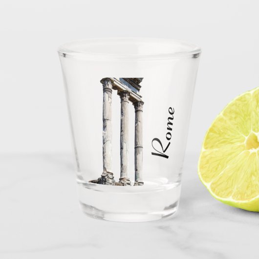 Säulen aus antiken Steinen Schnapsglas (Vorderseite)