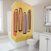 "Säulen" der Abstrakten Retro-Kunst Duschvorhang (Beispiel)