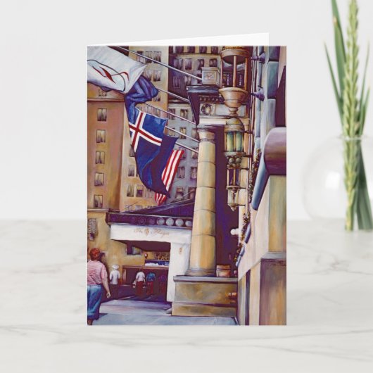 Säulen der Plaza Hotel Grußkarte Karte (Vorderseite)