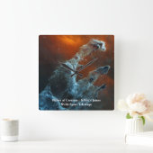 Säulen der Schaffung James Webb Weltraumteleskop Quadratische Wanduhr (Zuhause)