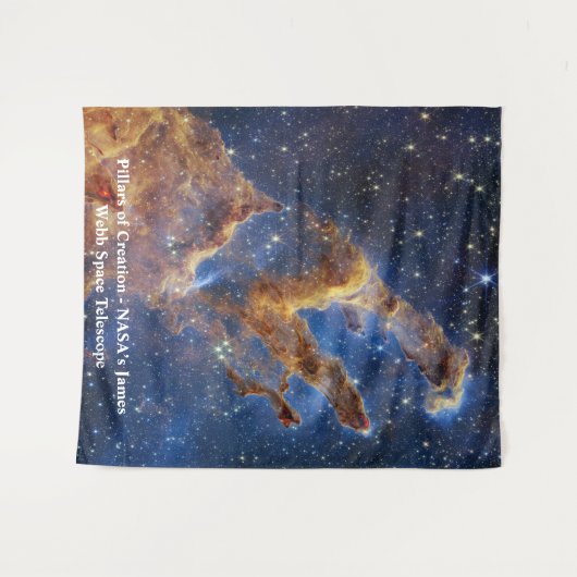 Säulen der Schaffung James Webb Weltraumteleskop Wandteppich (Vorderseite (Horizontal))