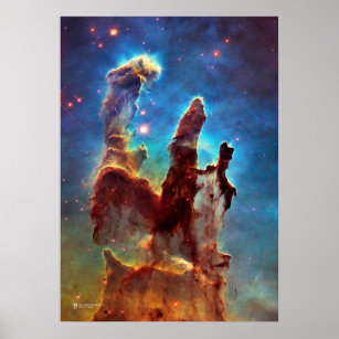 Säulen der Schöpfung. Adlernebel - Hubble Poster