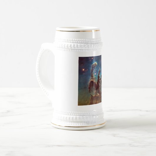 Säulen der Schöpfung, Adlernebel Hubble Space Bierglas (Vorderseite Links)