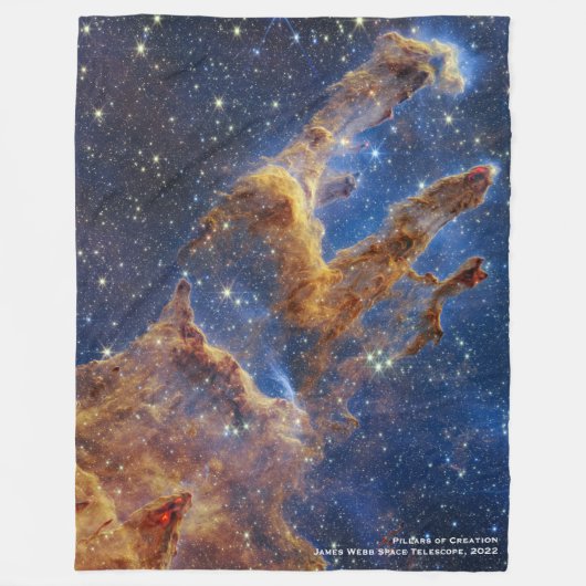 Säulen der Schöpfung James Webb Hi-Res 2022 Fleecedecke (Vorderseite)
