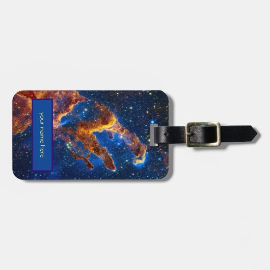 Säulen der Schöpfung - James Webb NIRCam Astronomi Gepäckanhänger (Vorderseite horizontal)