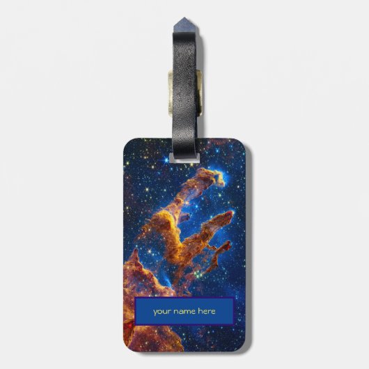 Säulen der Schöpfung - James Webb NIRCam Astronomi Gepäckanhänger (Rückseite vertikal)