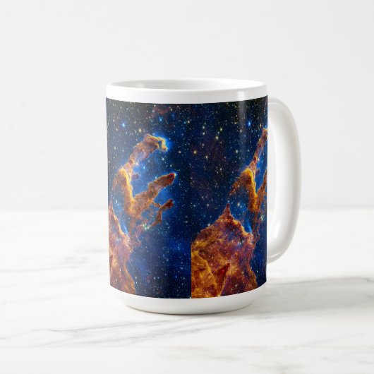 Säulen der Schöpfung - James Webb NIRCam Astronomi Kaffeetasse (VorderseiteRechts)