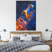 Säulen der Schöpfung - James Webb NIRCam Astronomi Leinwanddruck (Insitu (Schlafzimmer))