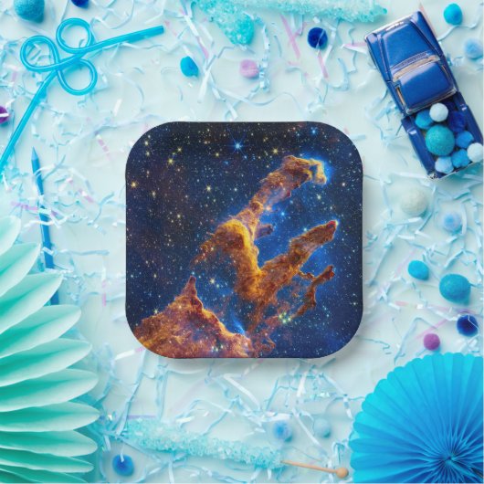 Säulen der Schöpfung - James Webb NIRCam Astronomi Pappteller (Party)