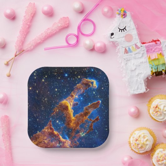 Säulen der Schöpfung - James Webb NIRCam Astronomi Pappteller (Party)