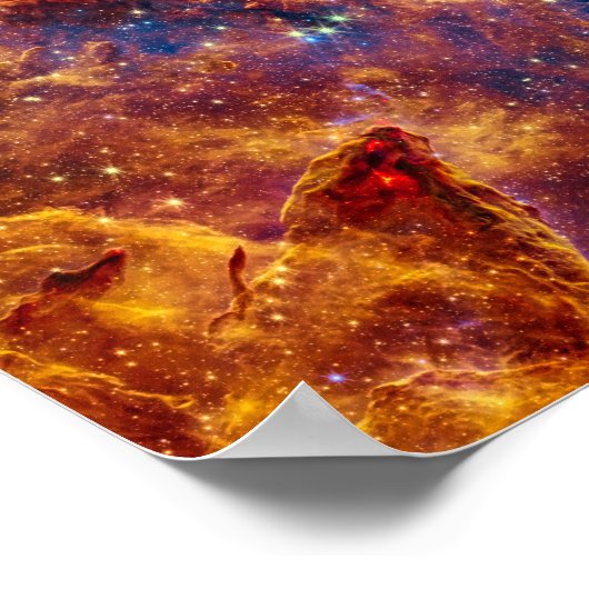 Säulen der Schöpfung - James Webb NIRCam Astronomi Poster (Ecke)