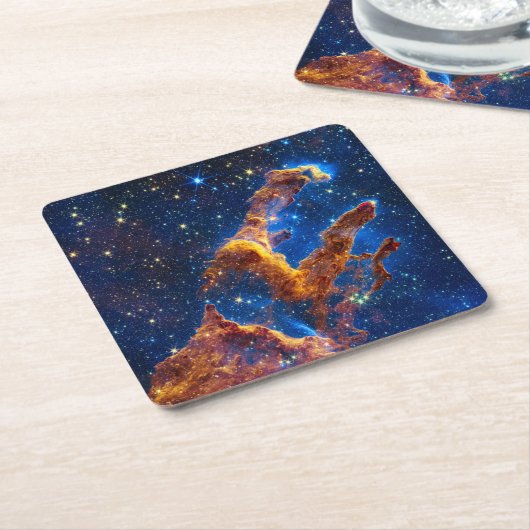 Säulen der Schöpfung - James Webb NIRCam Astronomi Rechteckiger Pappuntersetzer (angewinkelt)