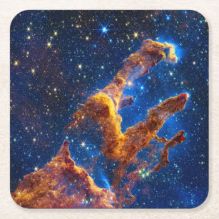 Säulen der Schöpfung - James Webb NIRCam Astronomi Rechteckiger Pappuntersetzer