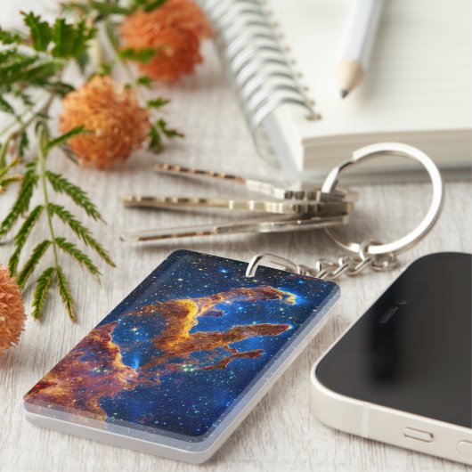 Säulen der Schöpfung - James Webb NIRCam Astronomi Schlüsselanhänger (Vorderseite rechts)