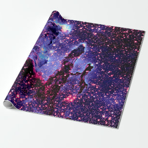 Säulen der Schöpfung Lila Pink Periwinkle Geschenkpapier