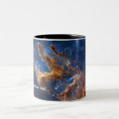 Säulen der Schöpfung (NIRCam Image) James Webb JWS Zweifarbige Tasse (Mittel)
